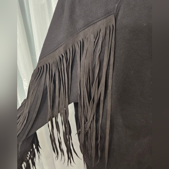 BLK DNM Womens Fringe Sweatshirt - Picture 8 of 12
